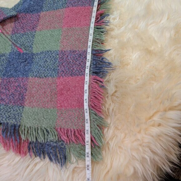 John Branigan Branigan Weavers Multicolor Poncho Sweater Size Large - Picture 5 of 8